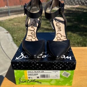 Sam Edelman Black Leather Heels
